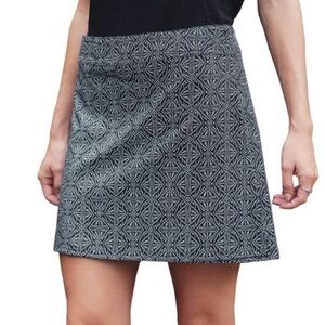 Rip Skirt Black Pearl Batik Wrap Around Skirt Inside Pocket Medium Length 19”